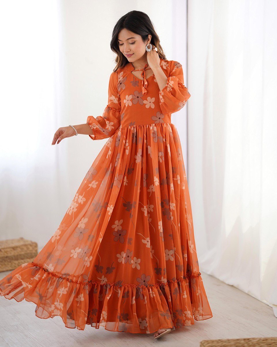 Floral Maxi Dress Elegant Women's Long Dress