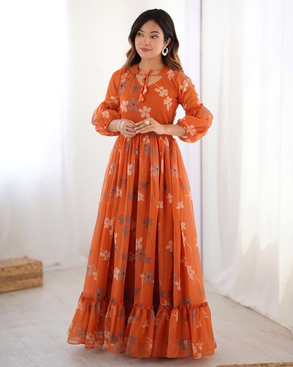 Floral Maxi Dress Elegant Women's Long Dress
