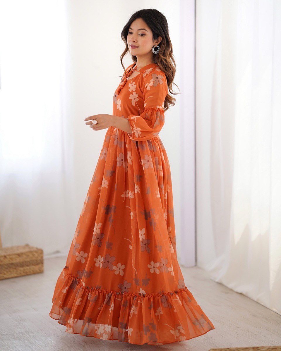 Floral Maxi Dress Elegant Women's Long Dress