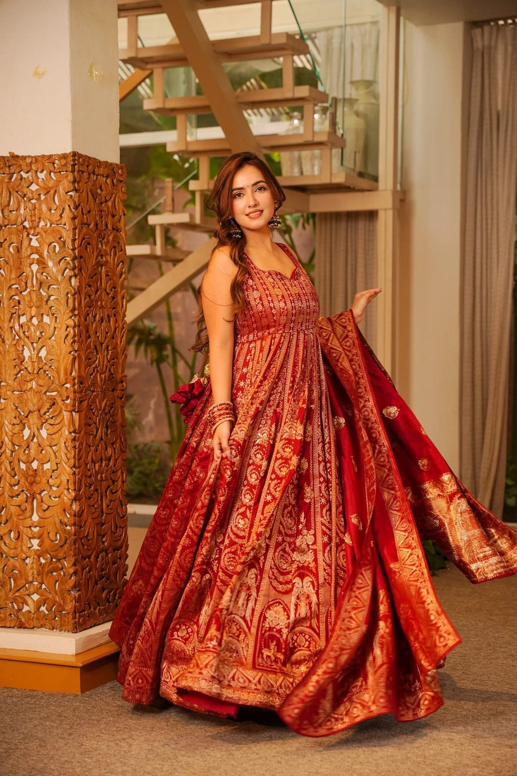 Silk Heavy Anarkali Suit Set
