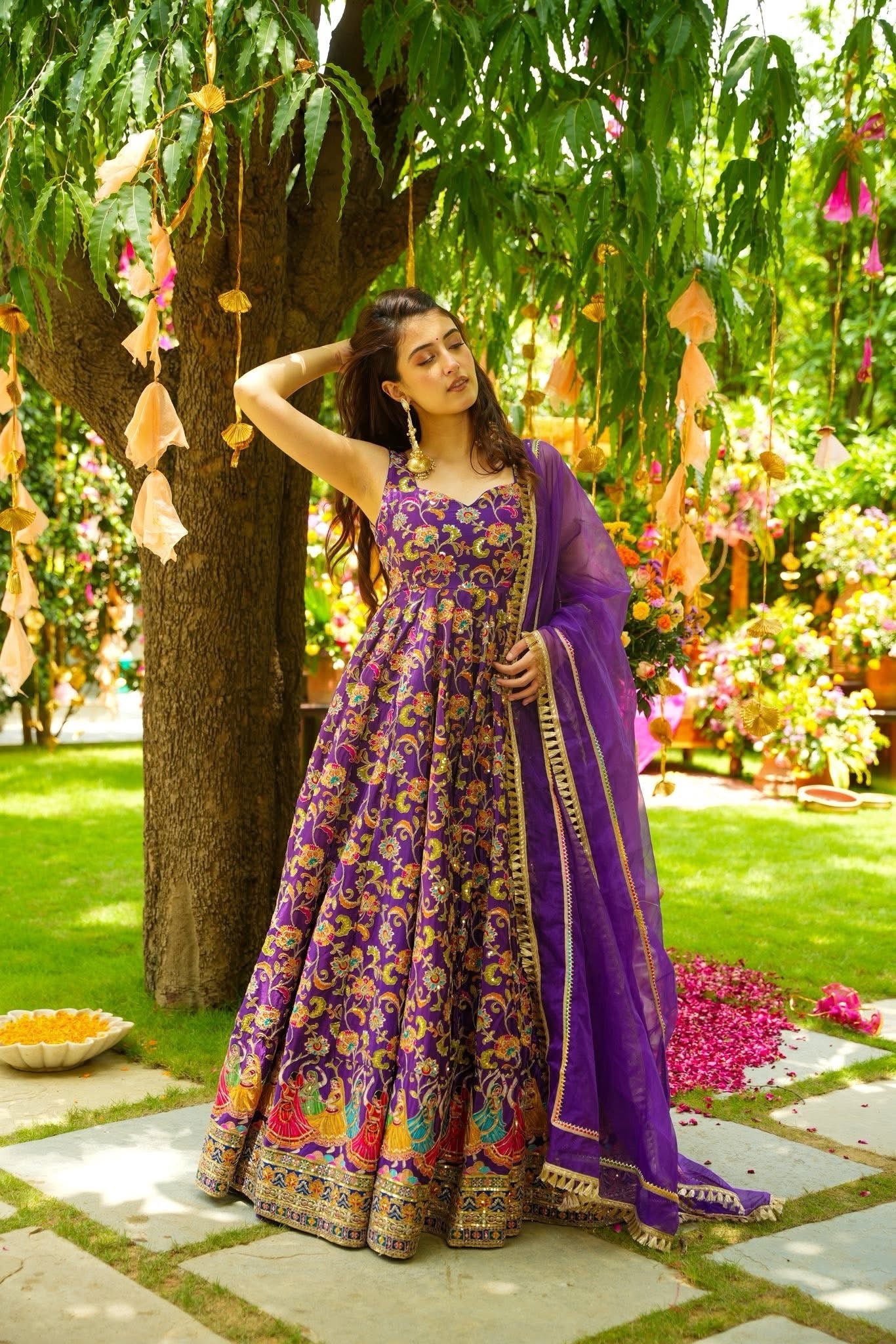 Beautiful Heavy Embroidered Anarkali Suit Set