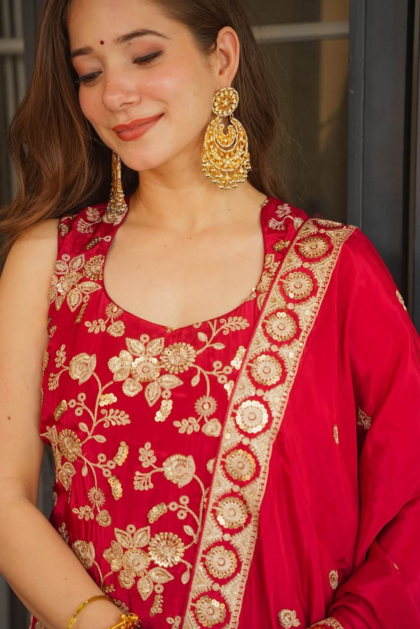 Beautiful Embroidered Sharara Suit Set