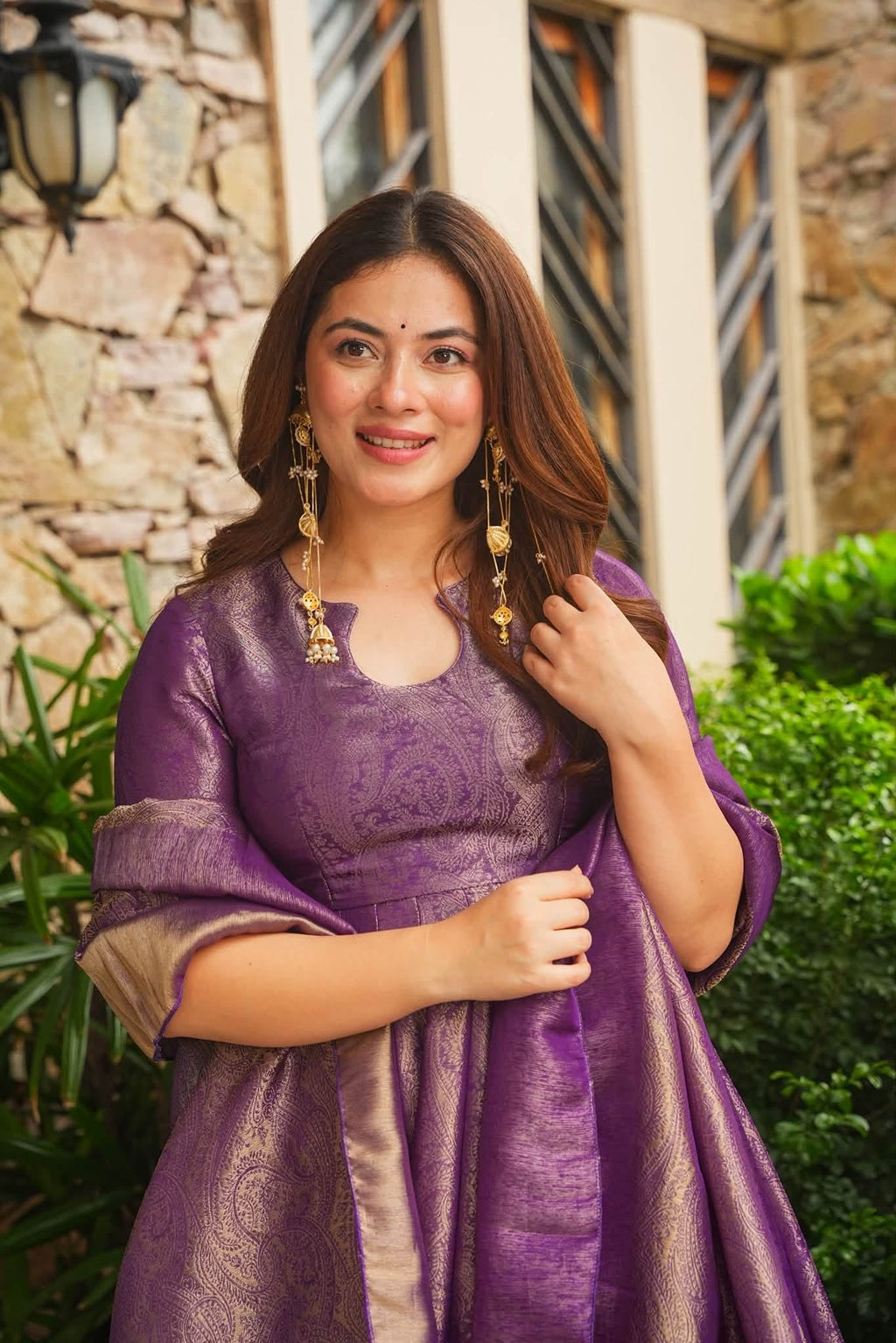 Newly Launch Banarasi Cosmos Anarkali Suit Set