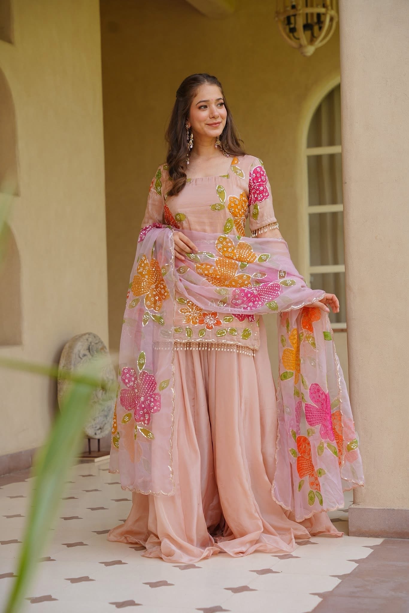 Pink Wedding Wear Kurta Set
