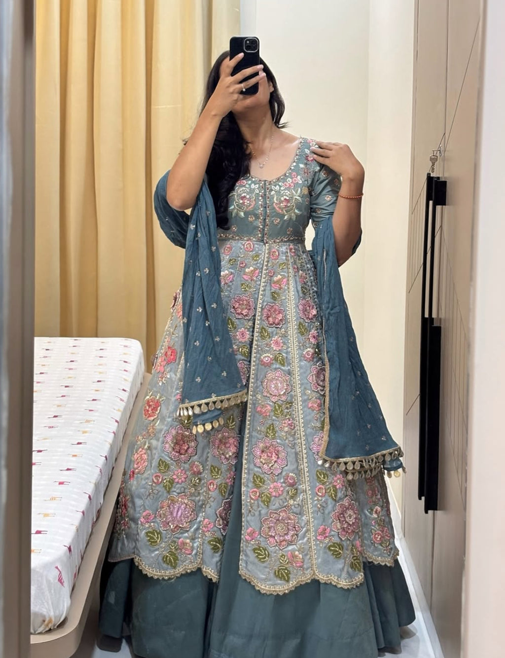 Beautiful Heavy Embroidered Work Lehenga Set