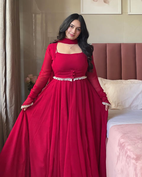 Beautiful Fairytale Anarkali Suit With Jacket and Duptta