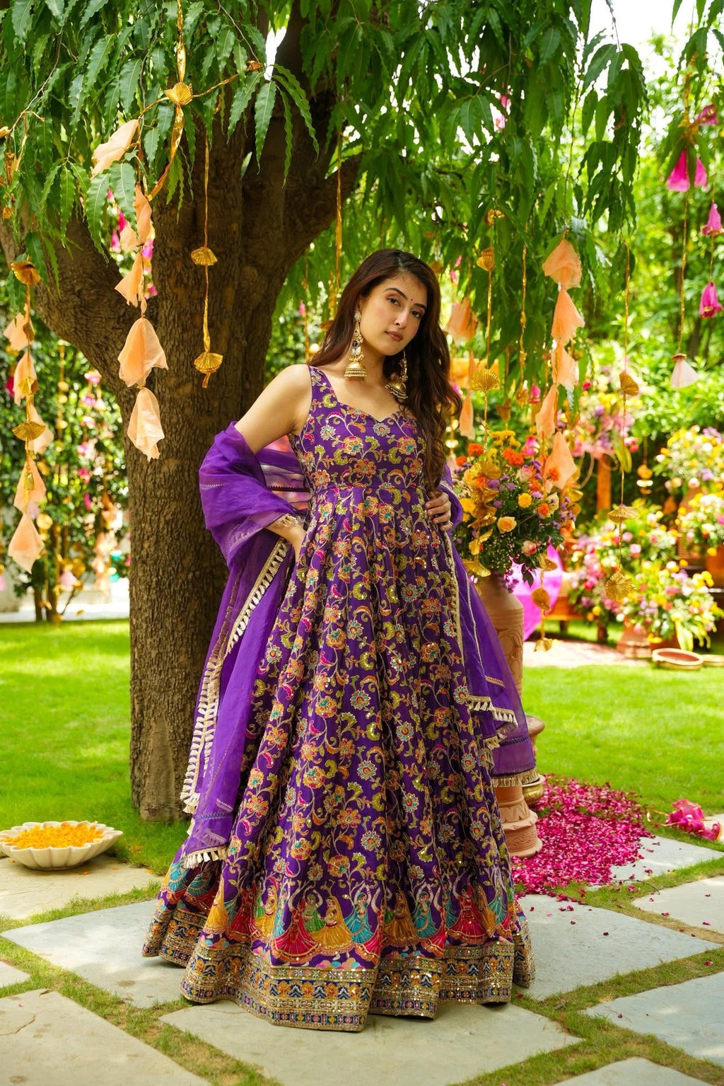 Beautiful Heavy Embroidered Anarkali Suit Set