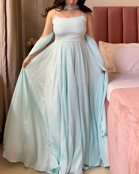 Beautiful Fairytale Anarkali Suit With Jacket and Duptta
