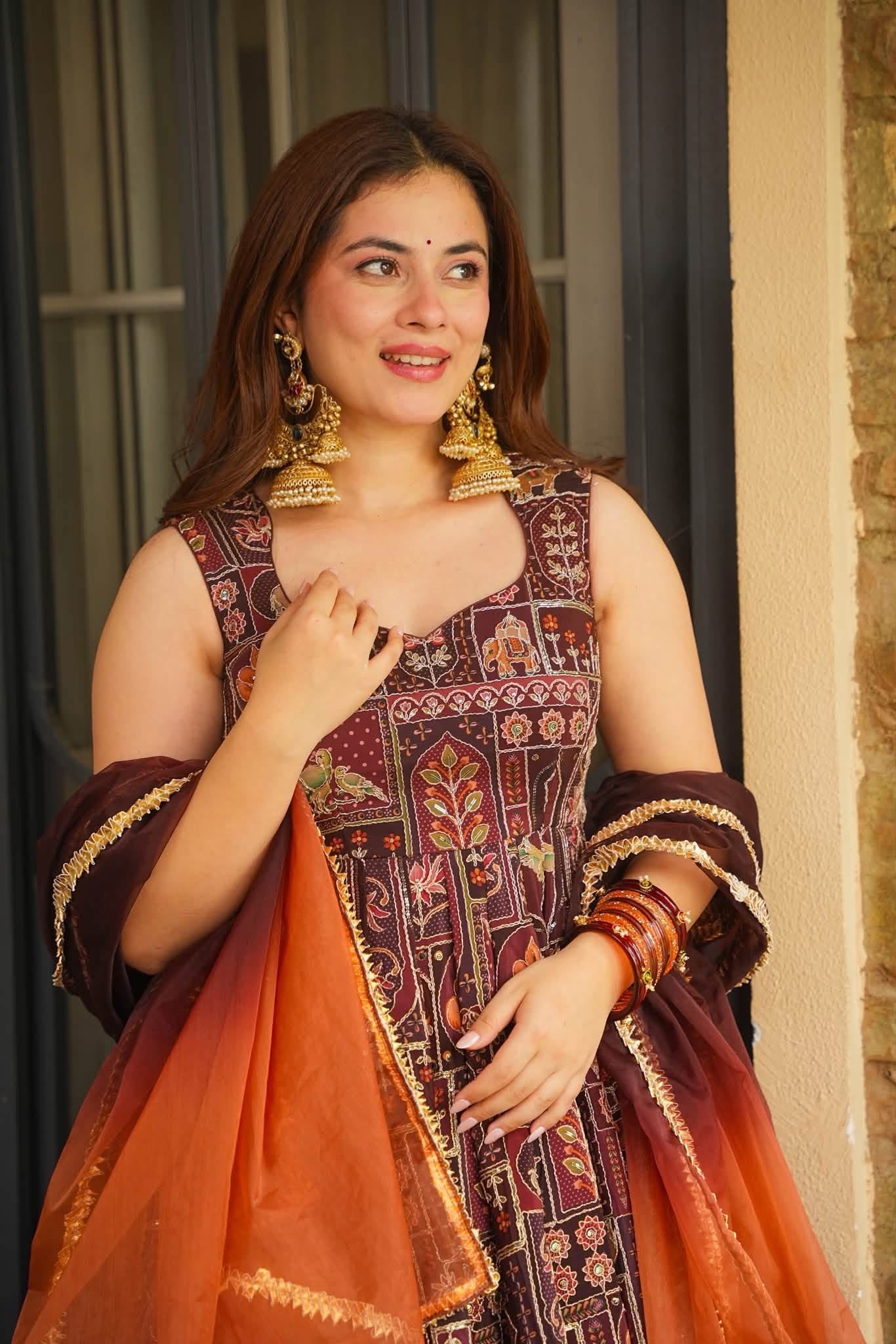 Beautiful Embroidered Anarkali Suit Set