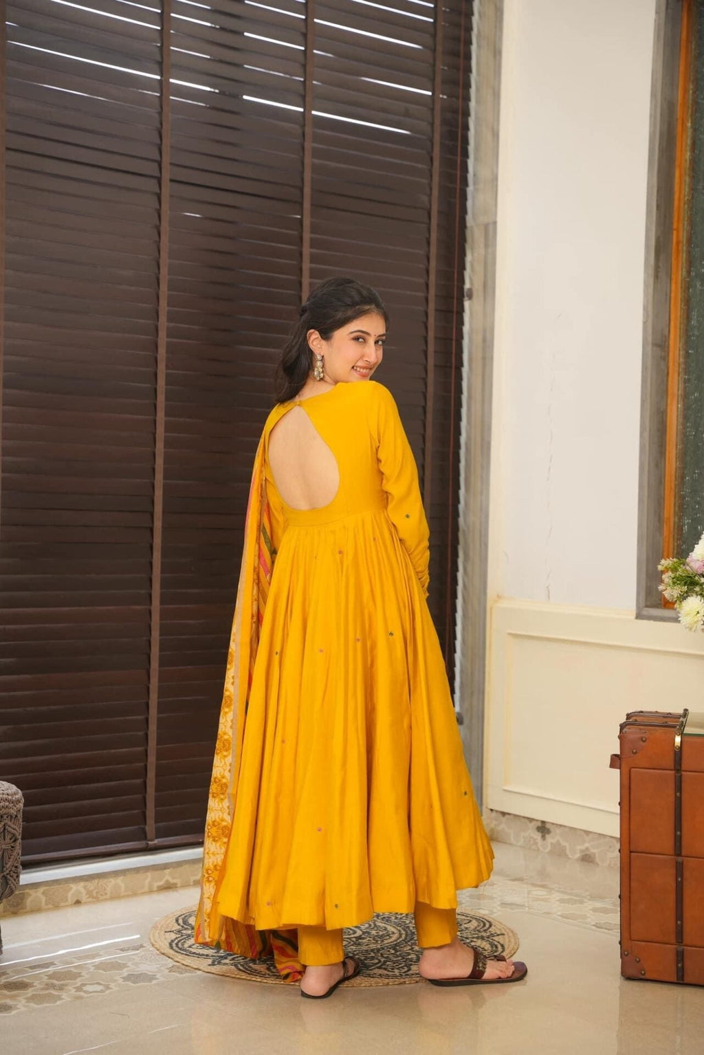 Beautiful Yellow Anarkali Suit Set ❤️