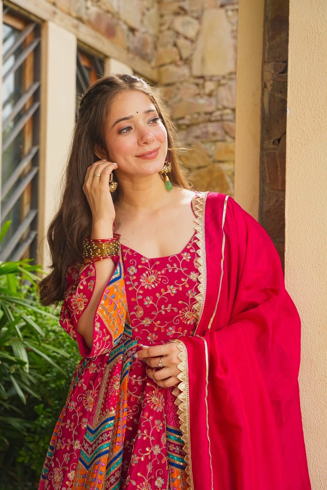 Beautiful Heavy Embroidered Anarkali Suit Set