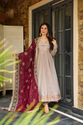 Beautiful Cosmos Silk Anarkali Suit Set