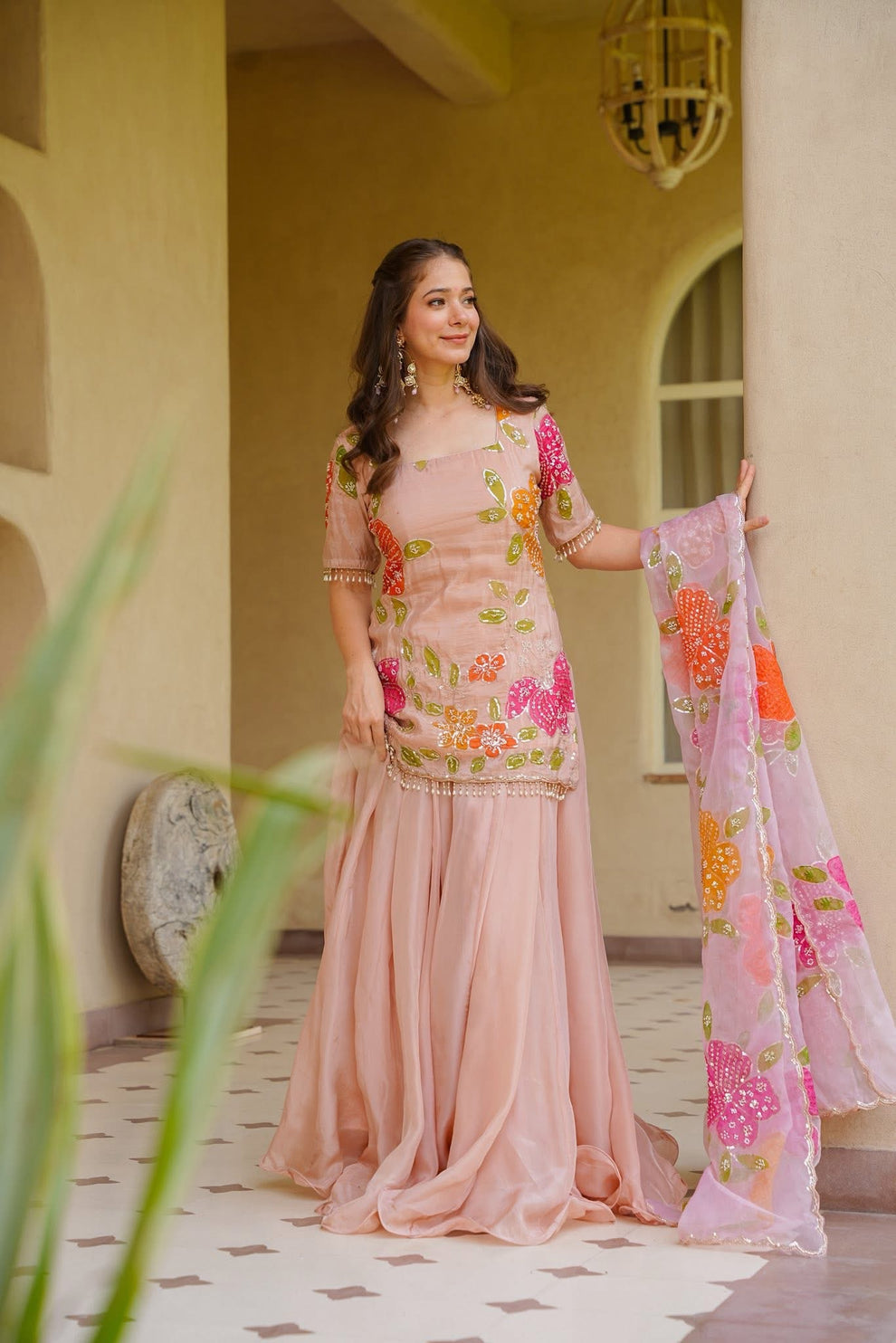 Pink Wedding Wear Kurta Set