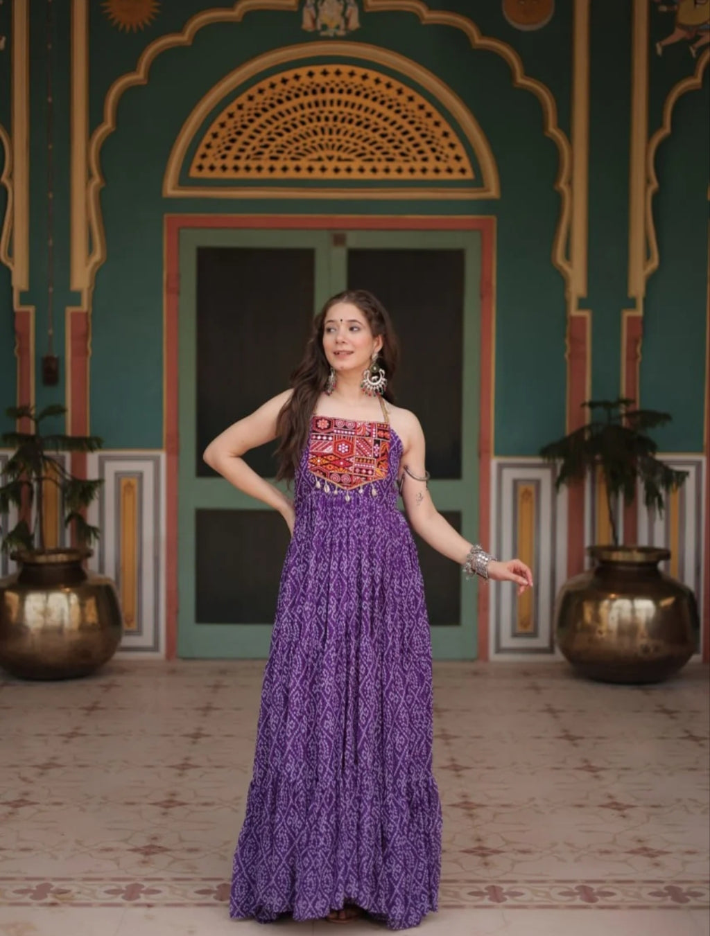 Navratri Special Bandhani Print Work Gown