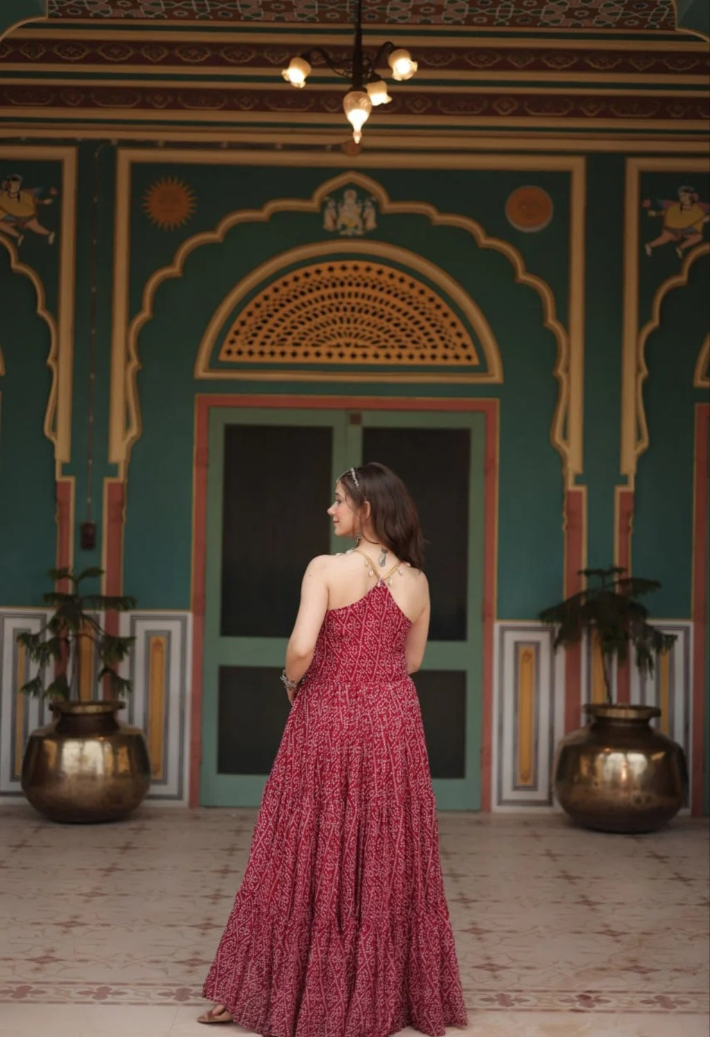 Navratri Special Bandhani Print Work Gown