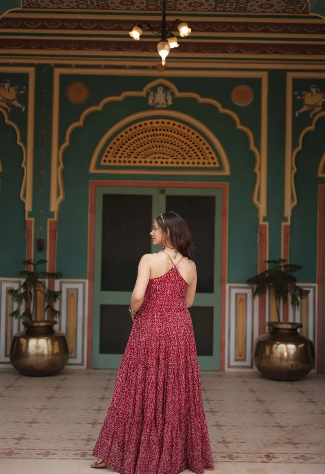 Navratri Special Bandhani Print Work Gown
