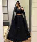 Premium Soft Net Black Lehenga Set