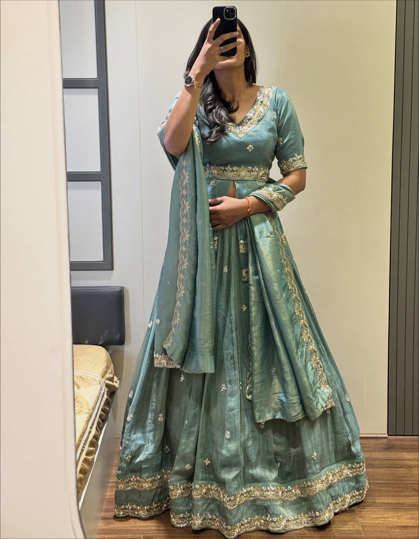 Beautiful Embroidered & Sequence Work lehenga-Top Set