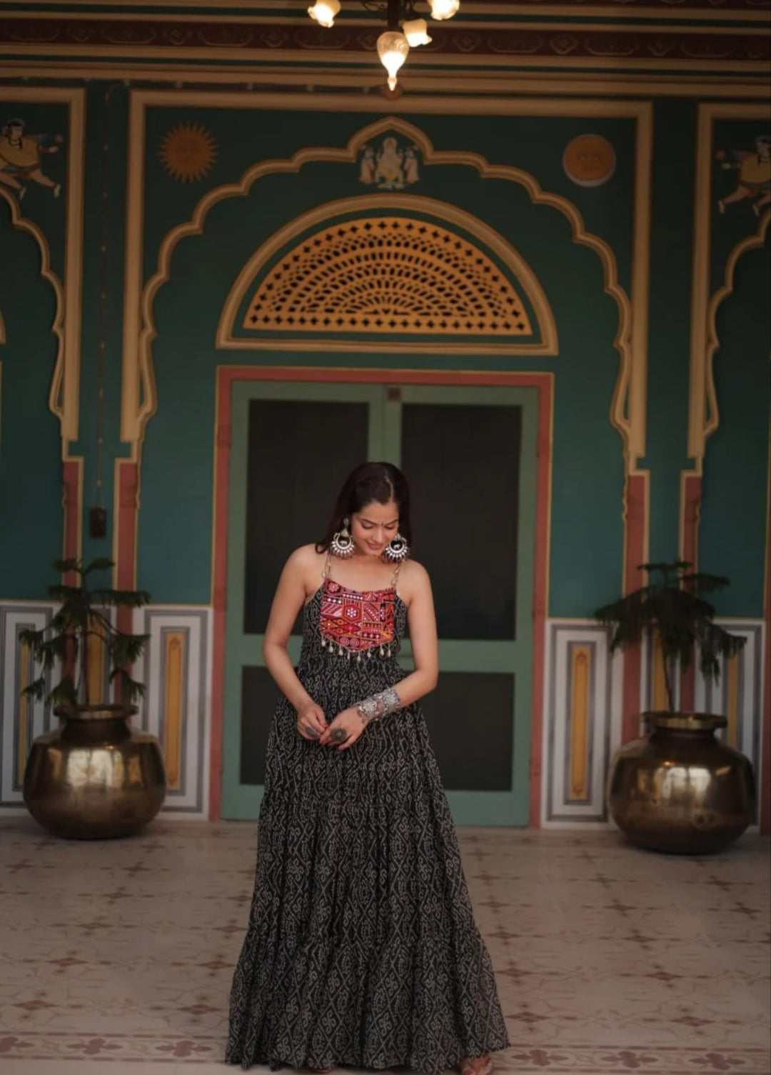 Navratri Special Bandhani Print Work Gown