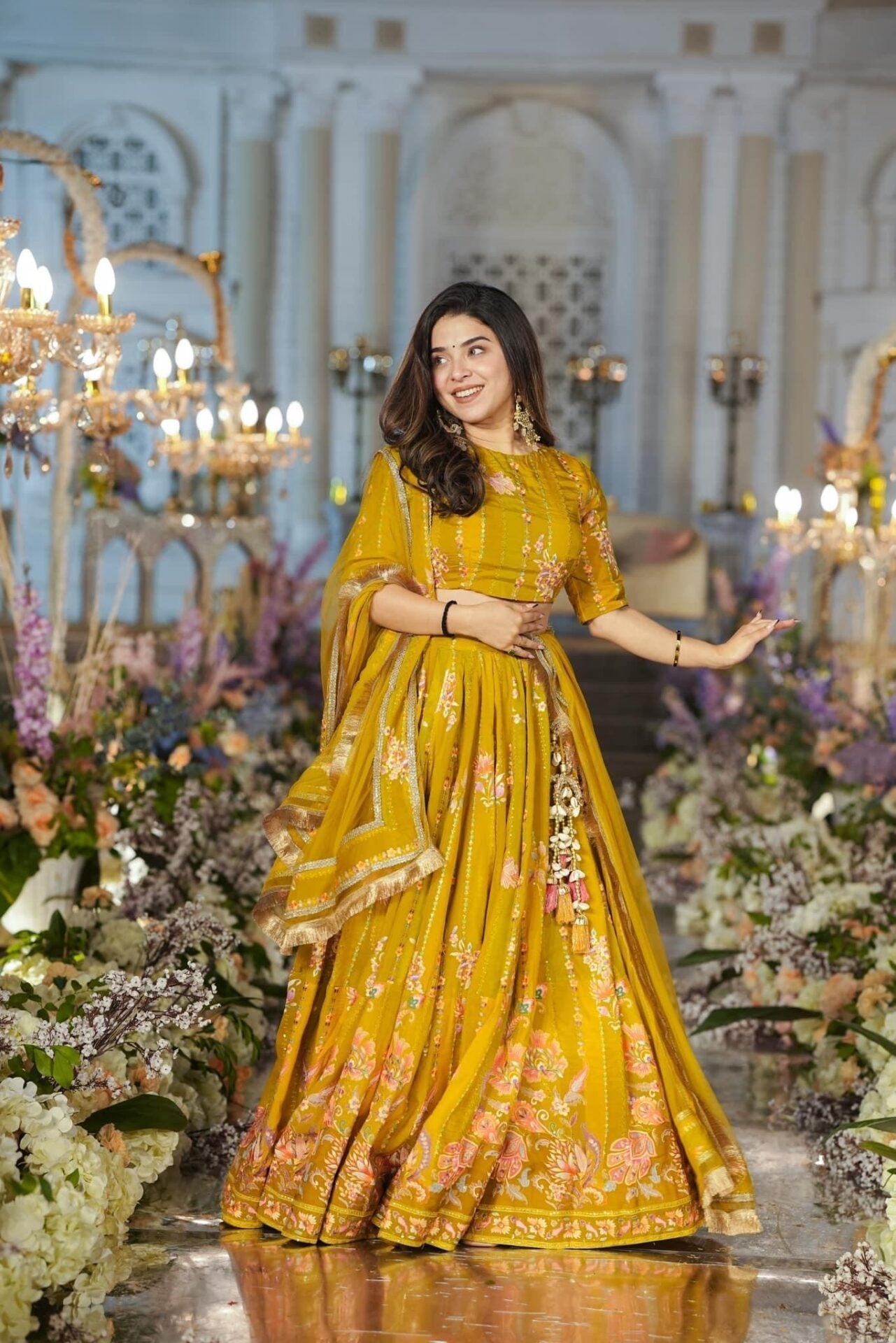 Beautiful Printed Organza Lehenga Set