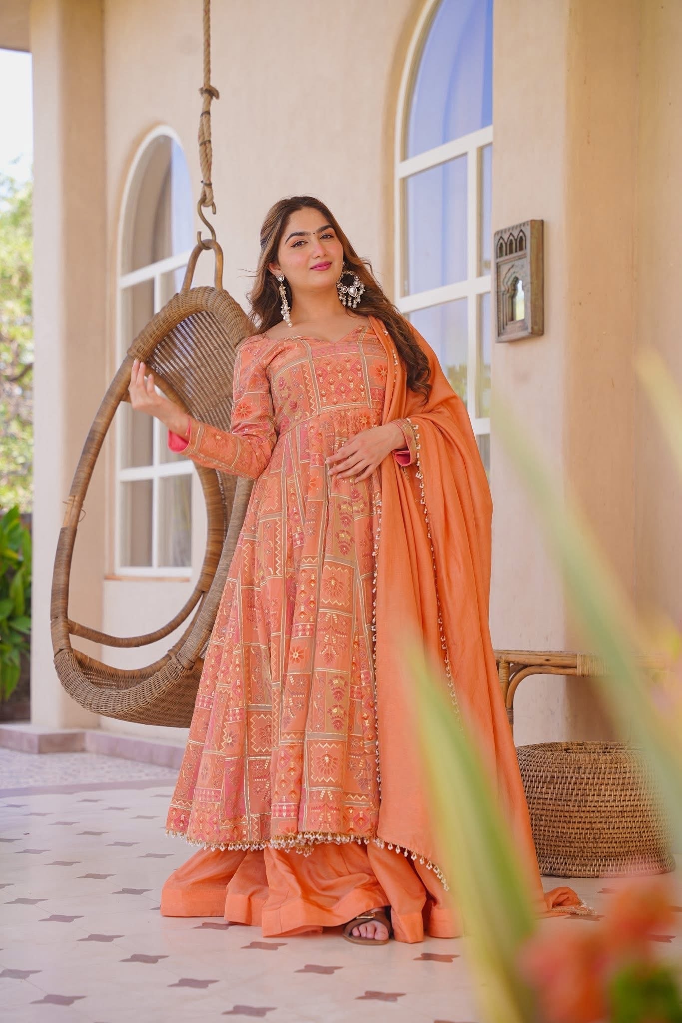 Beautiful Heavy Embroidered Anarkali Suit Set