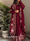 Embroidered Tissue Silk Traditional Dress