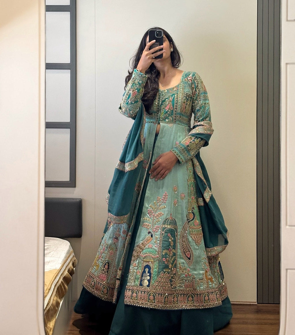 Beautiful Heavy Embroidered Work Lehenga Set