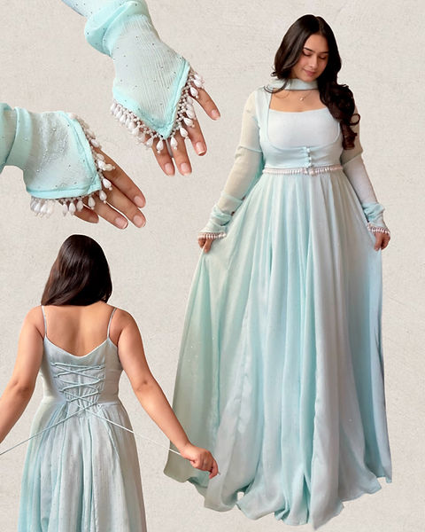 Beautiful Fairytale Anarkali Suit With Jacket and Duptta