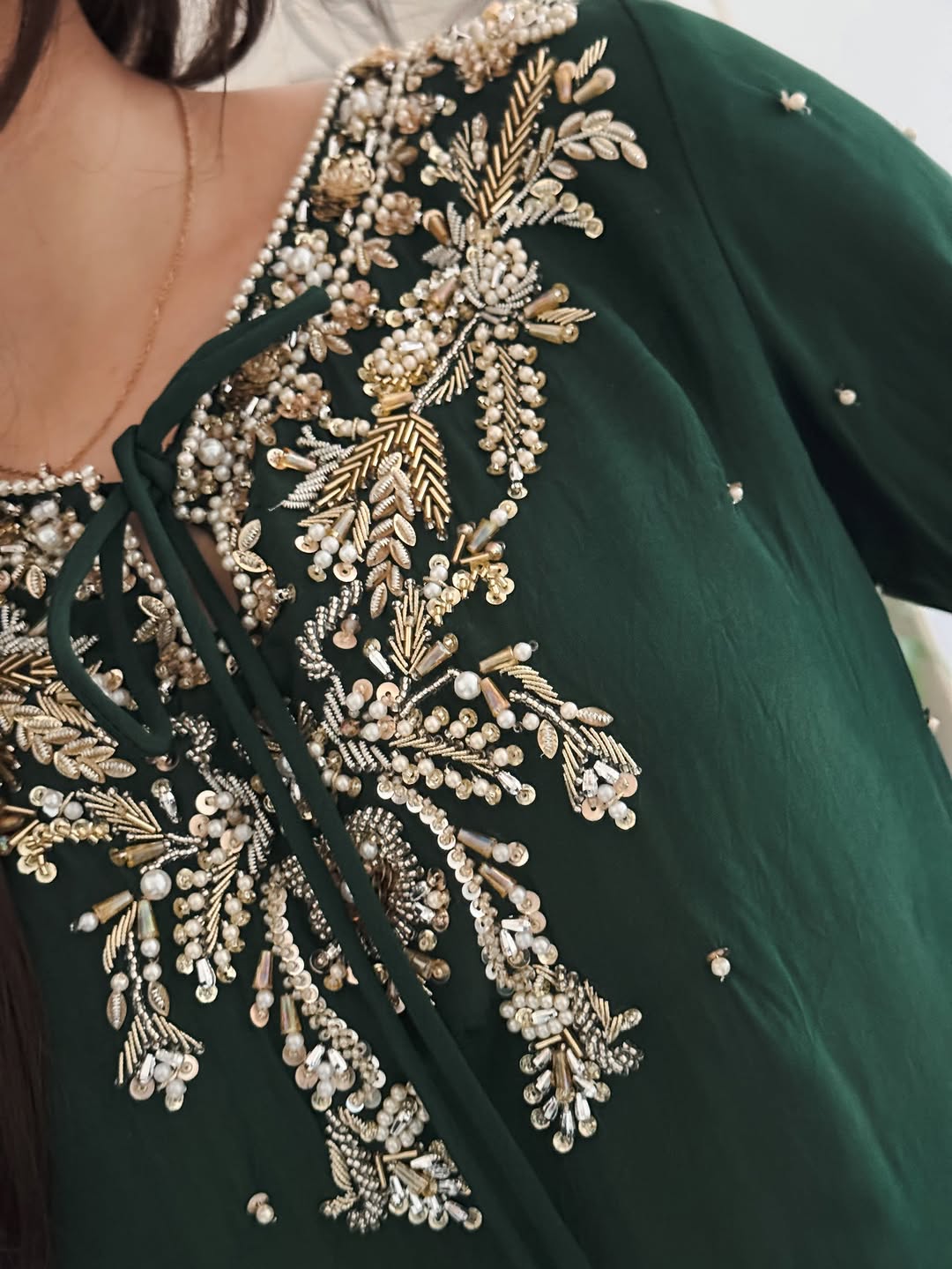 Emerald Green Pleated Sharara Set