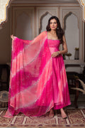 Traditional Pink Georgette Anarkali Suit Set