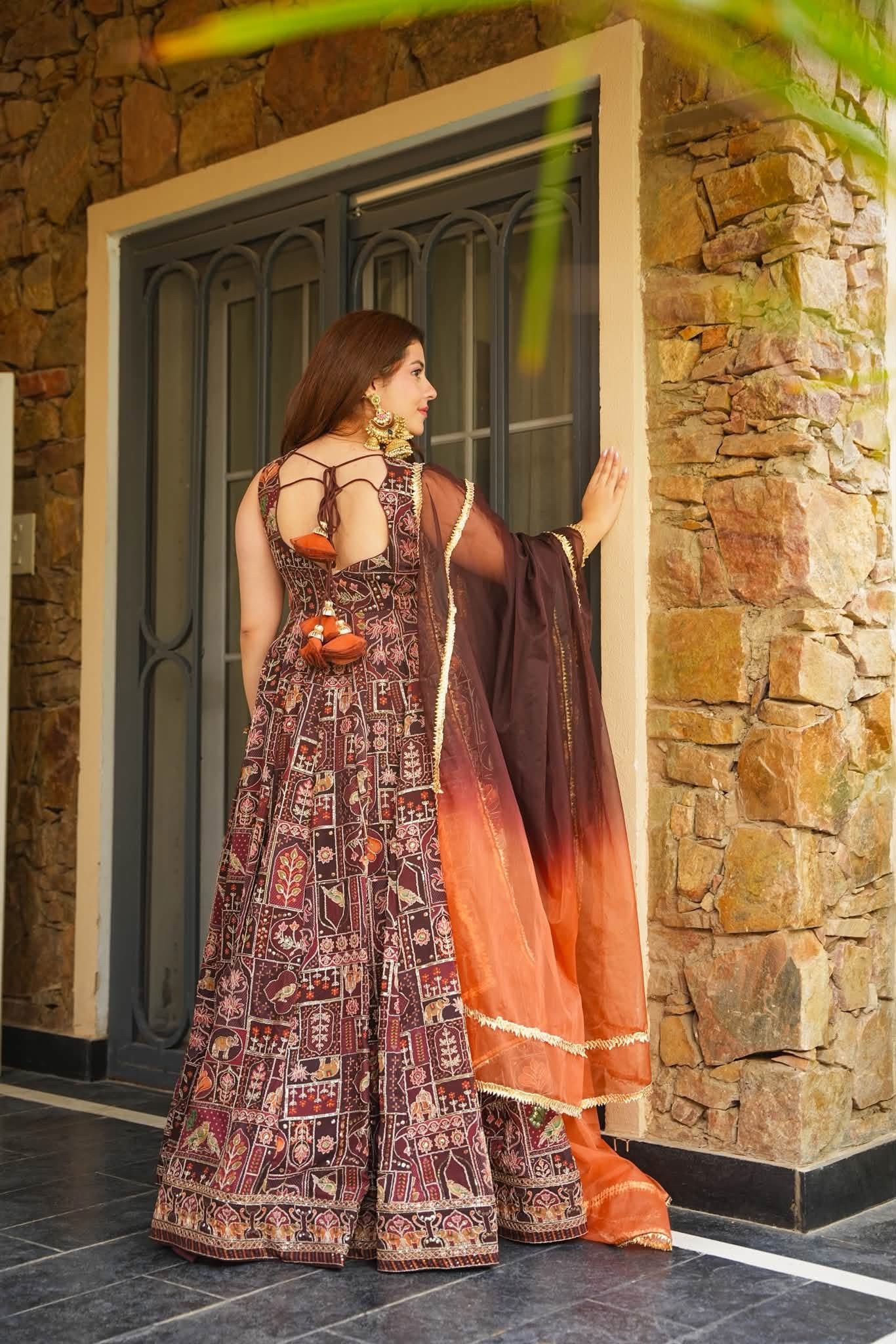Beautiful Embroidered Anarkali Suit Set