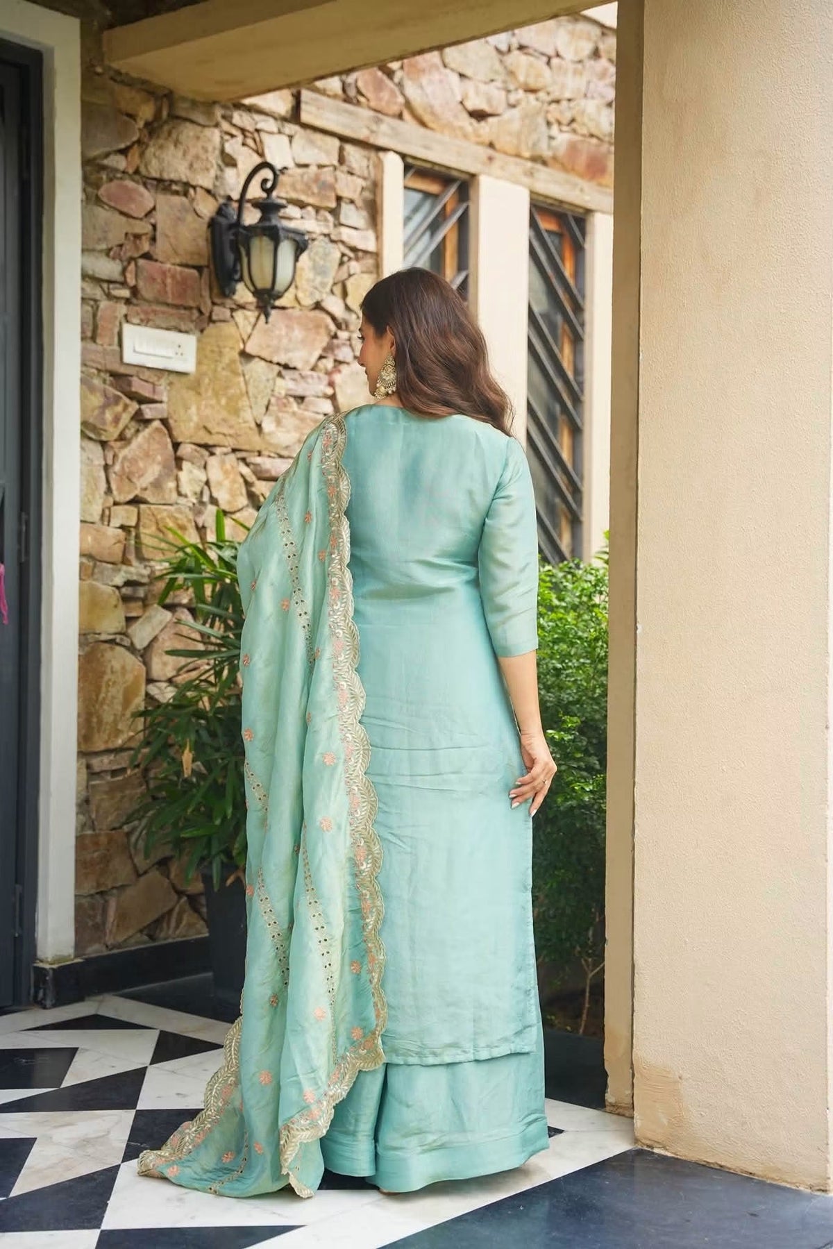 Heavy Embroidered Straight Kurta Set