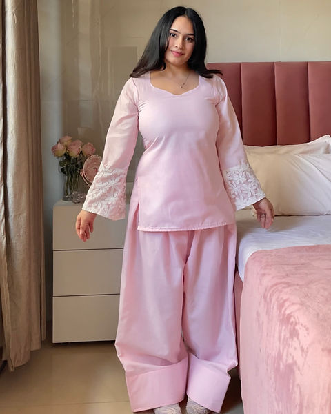 Beautiful Pink Farshi Salwar Suit Set