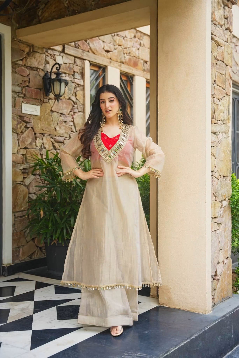 Beautiful Indo-Western Festive Anarkali Set