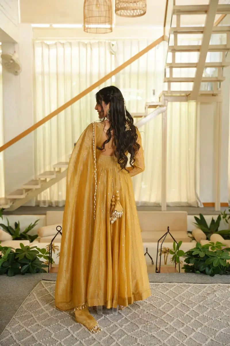 Beautiful Salsa Silk Anarkali Suit Set