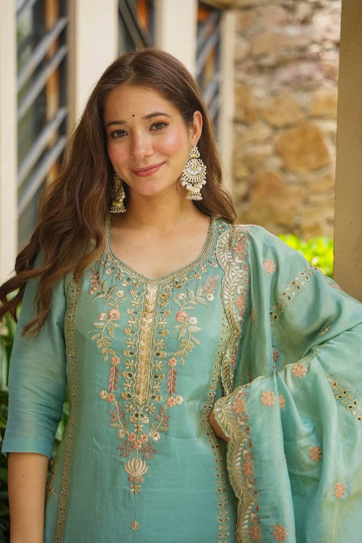 Heavy Embroidered Straight Kurta Set