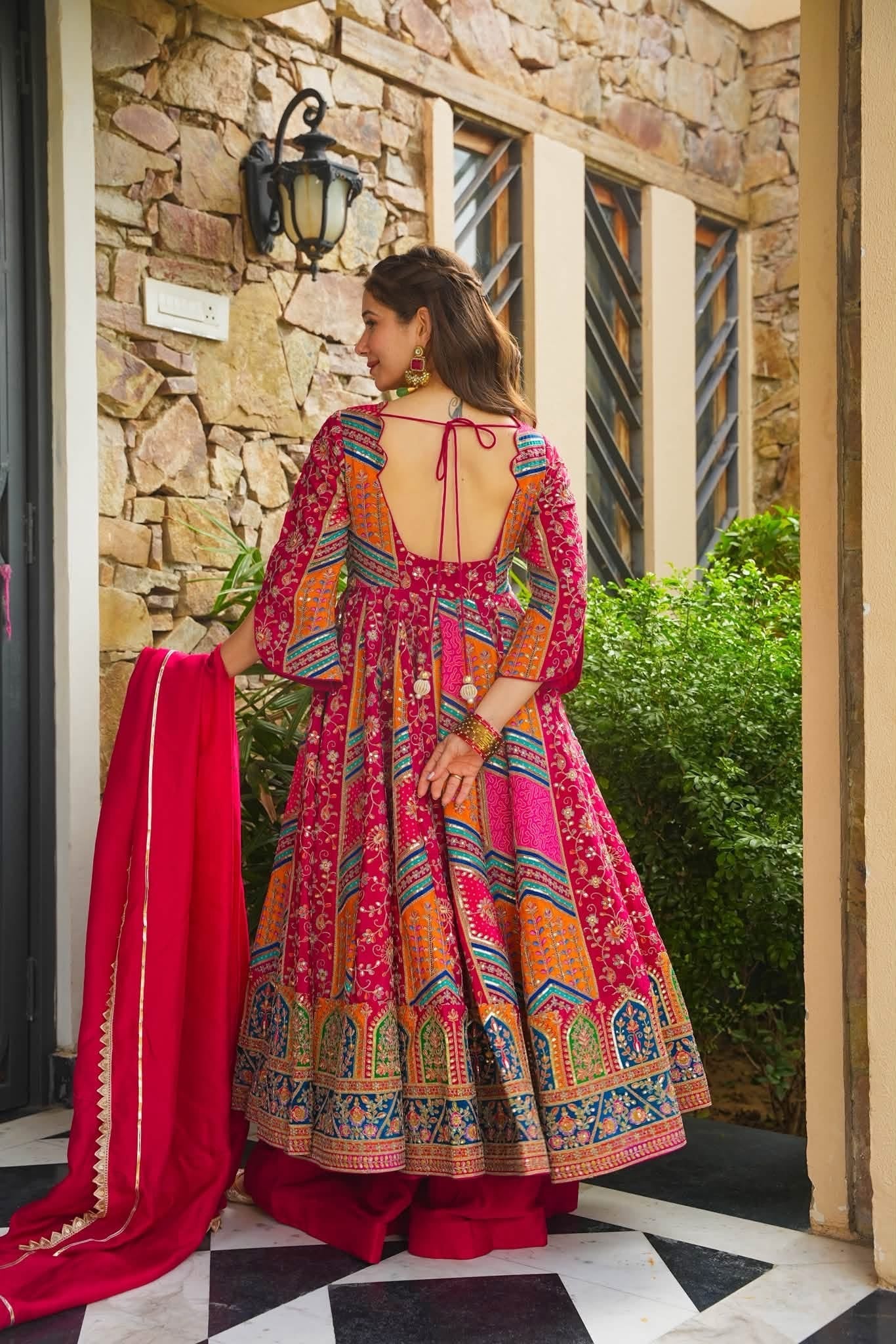 Beautiful Heavy Embroidered Anarkali Suit Set