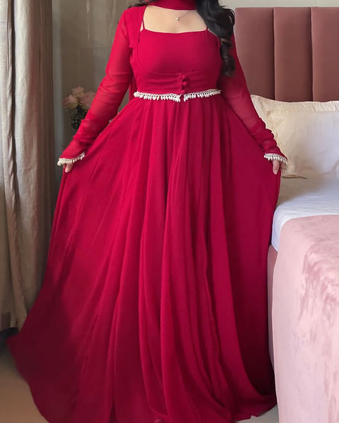 Beautiful Fairytale Georgette Anarkali Suit Set
