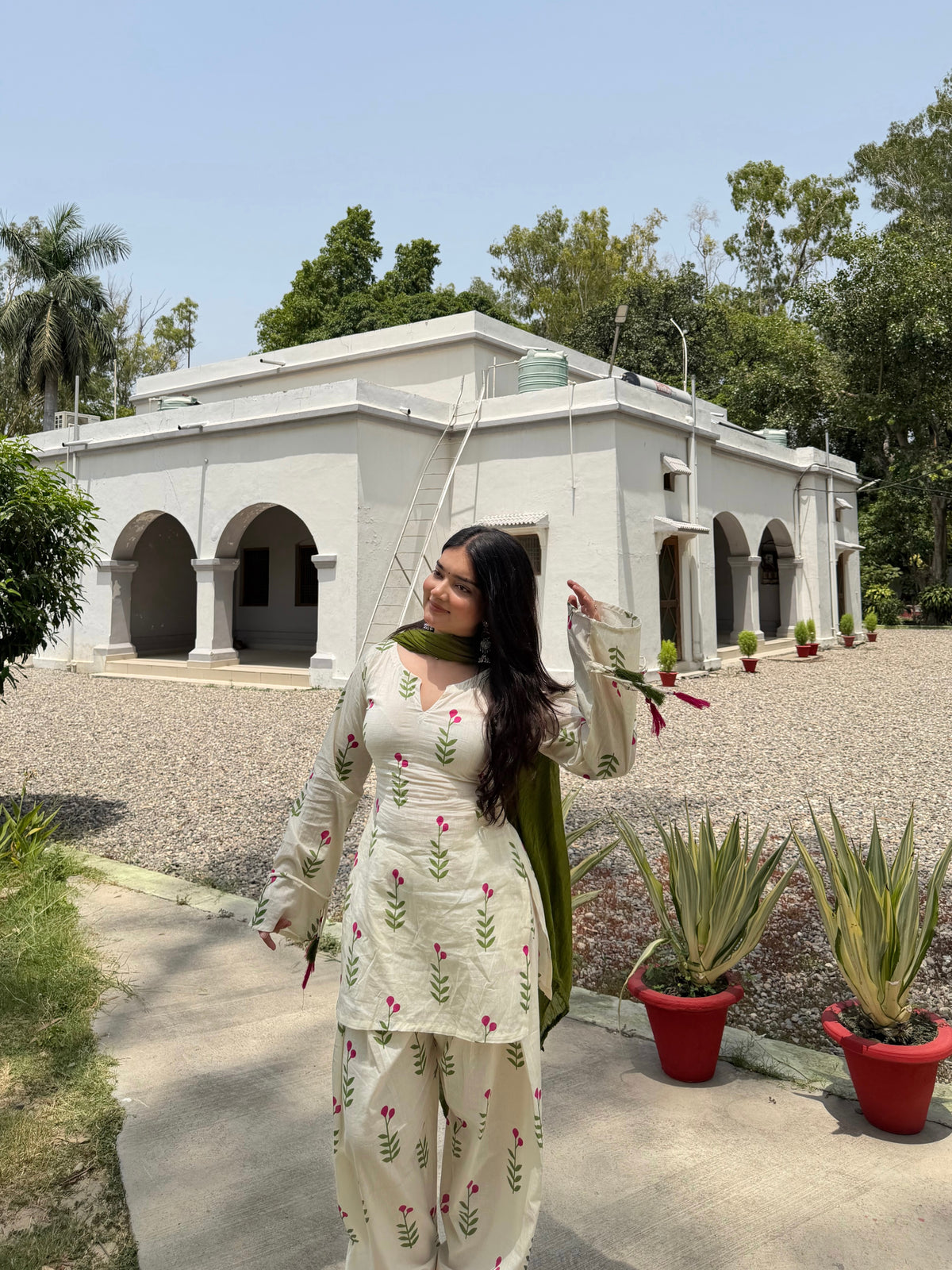 Trendy Printed Cotton Farshi Salwar Suit Set