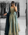 Sea Green Embroidered & Sequence Work Anarkali Set