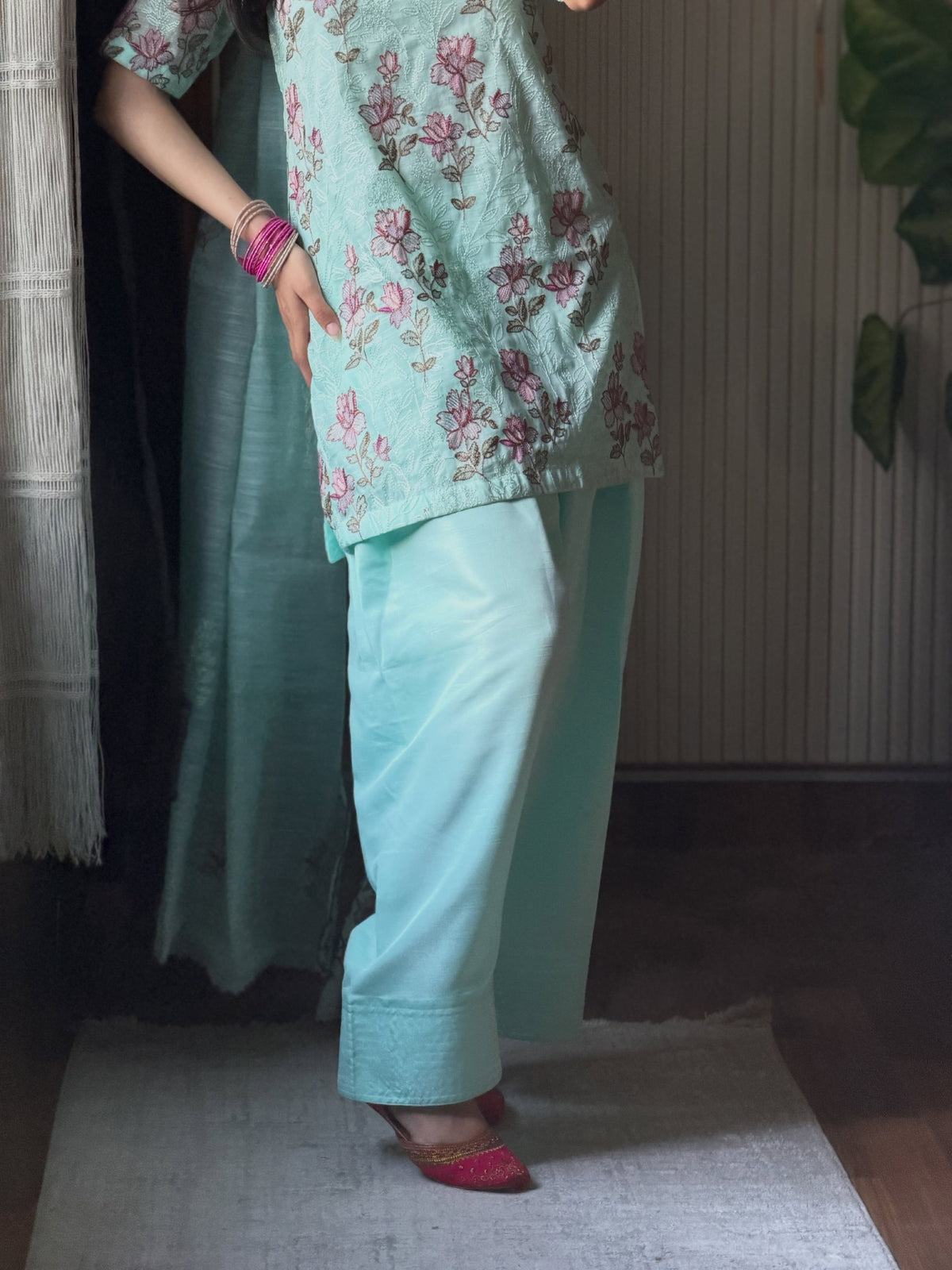 Beautiful Floral Lawn Fabric Salwar Suit Set