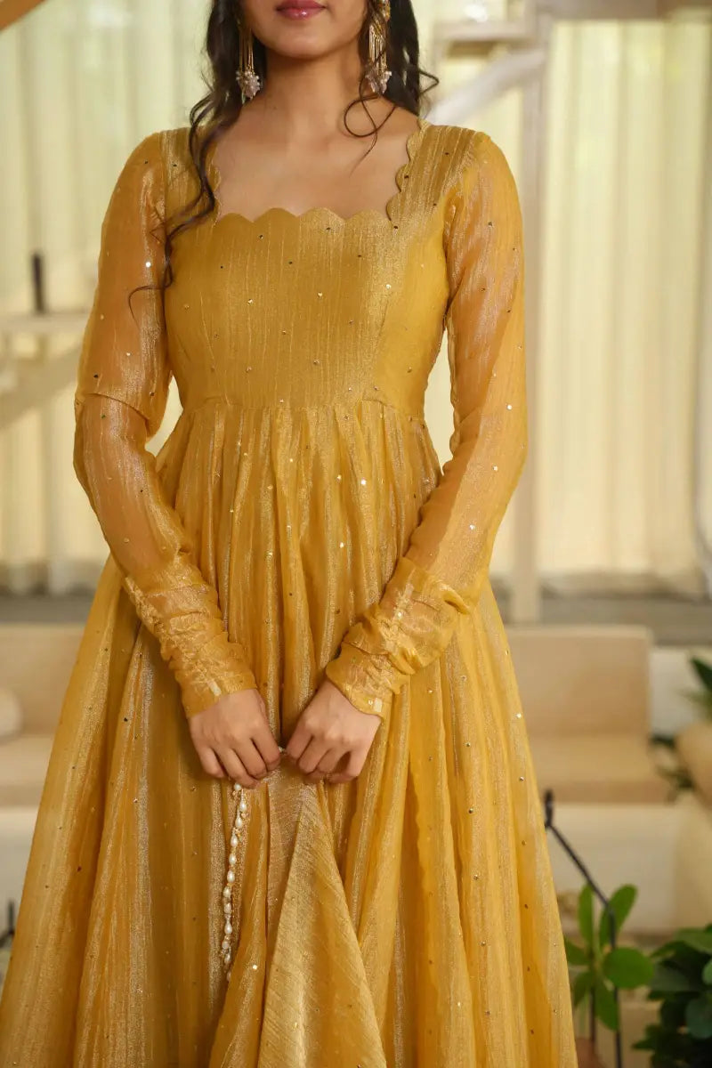 Beautiful Salsa Silk Anarkali Suit Set