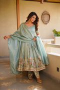Beautiful Embroidered Anarkali Suit Set
