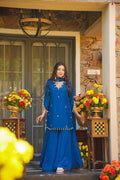 Beautiful Blue Color Sharara Suit Set