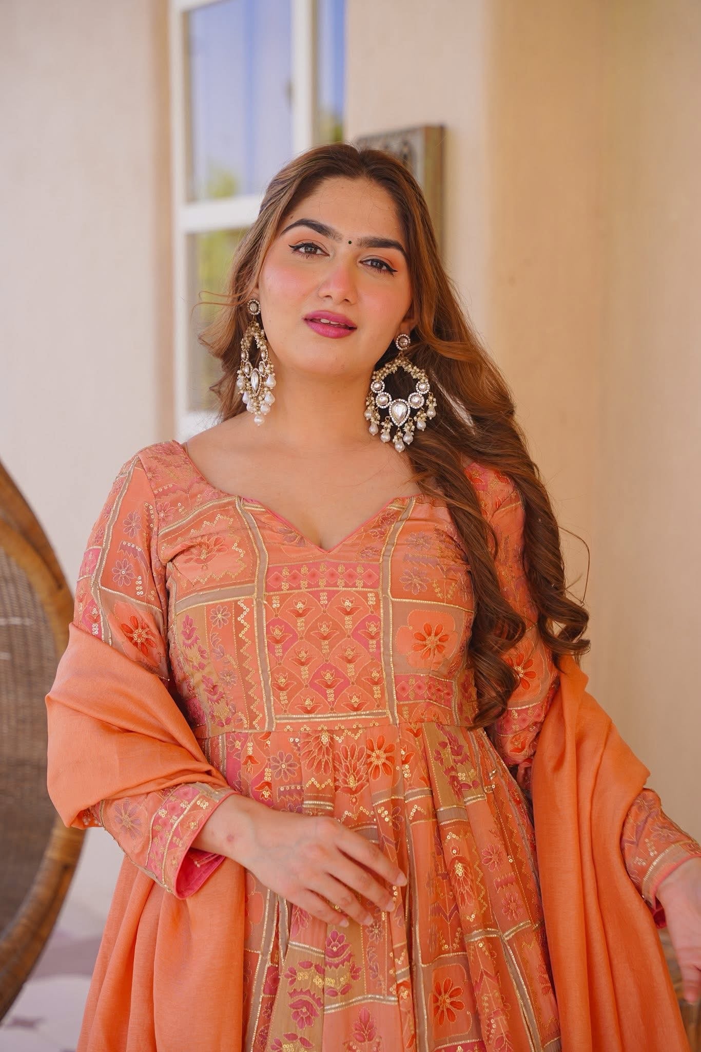 Beautiful Heavy Embroidered Anarkali Suit Set