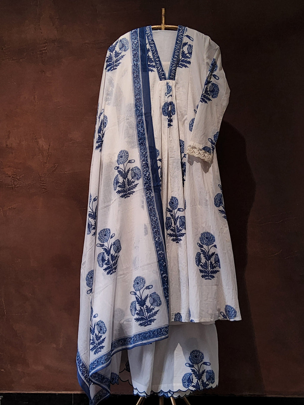 Pure Cotton Anarkali Suit Set