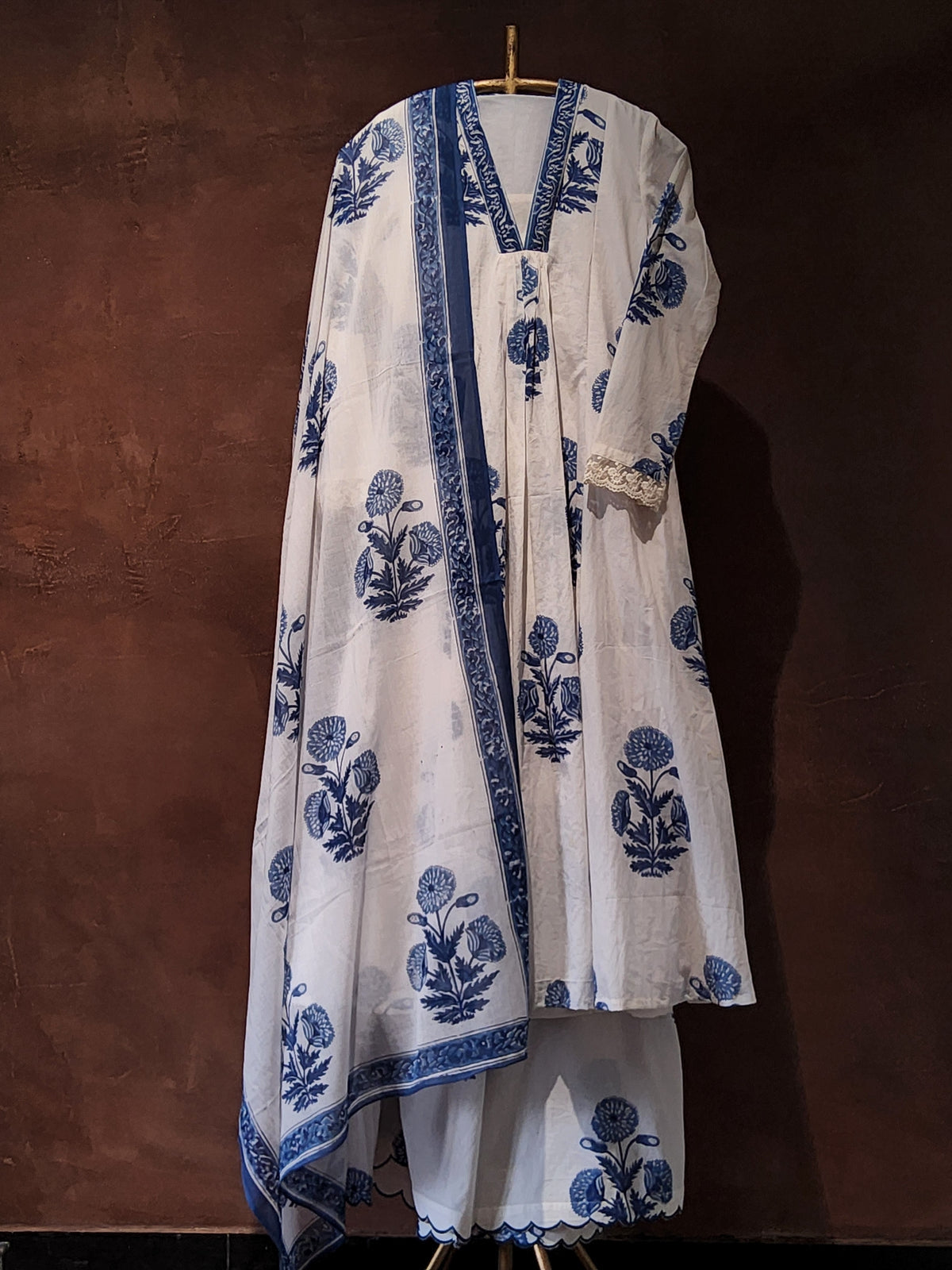 Pure Cotton Anarkali Suit Set