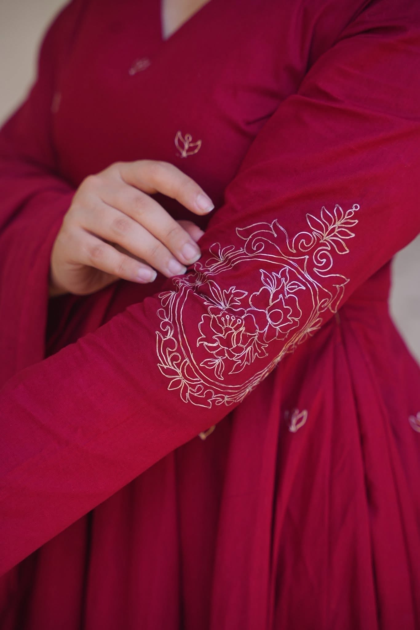Soft Cotton Anarkali Suit Set
