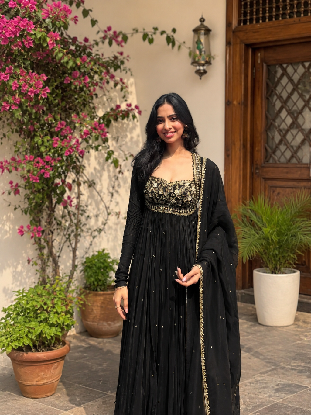 Elegant Red Anarkali Suit Set