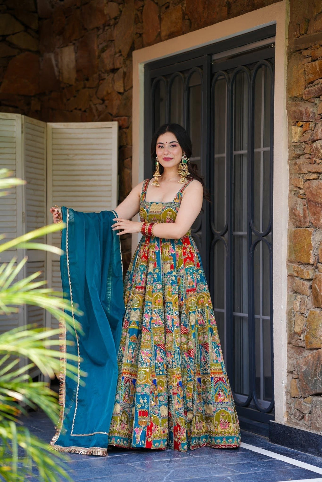 Traditional Heavy Embroidered & Sequence Work Anarkali Suit Set